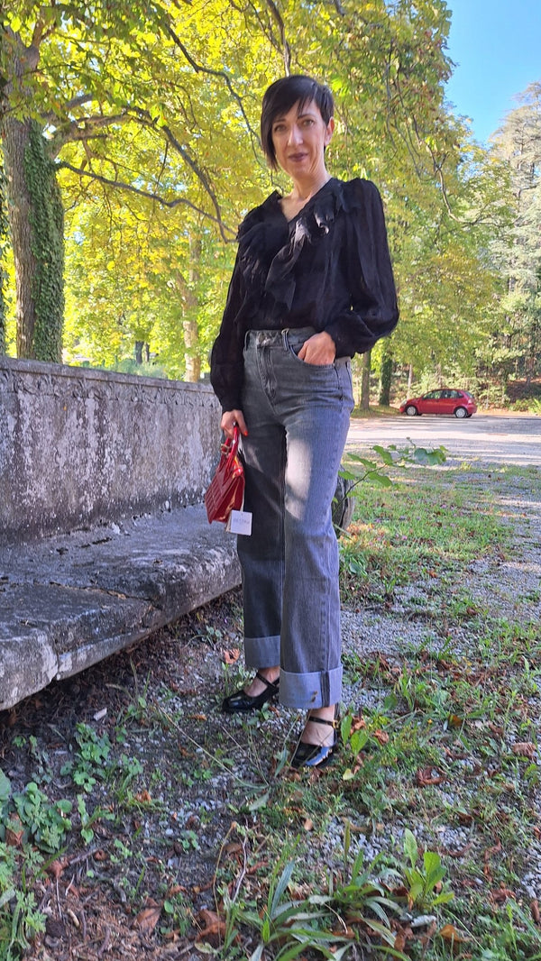 Jean gris femme