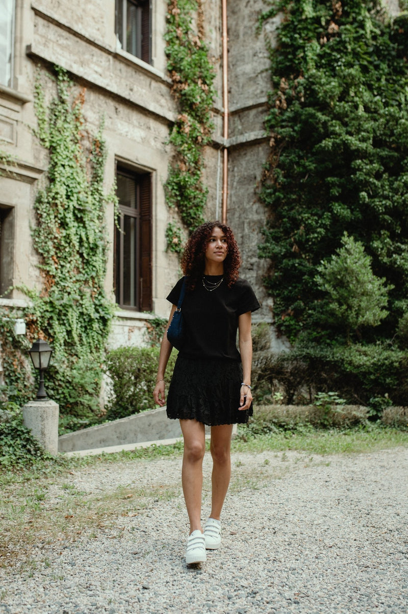 T Shirt noir femme basic 