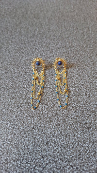 Boucles d’oreilles bleues en acier inoxydable