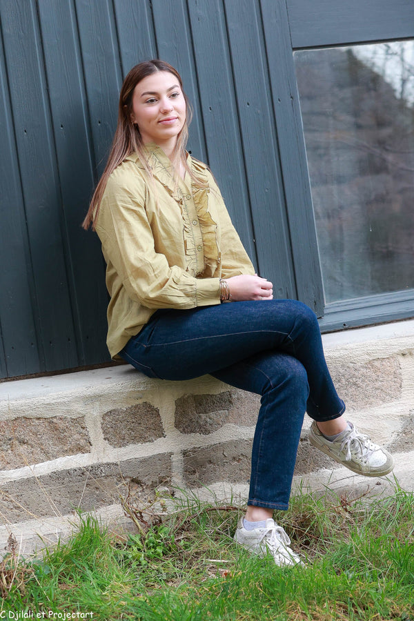 jean slim femme taille haute