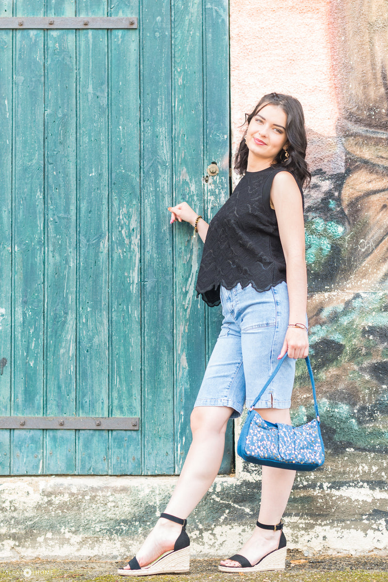 sac à main en jean à strass